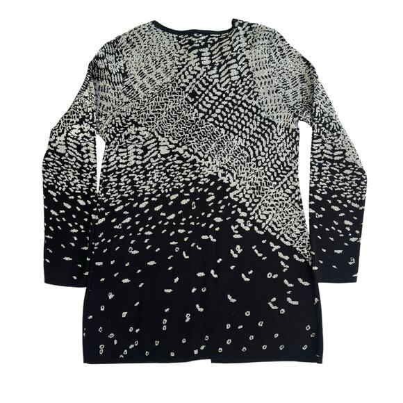 Chico’s EasyWear Metallic Black Open Front Cardigan Sweater 0 (US 4-6) - Picture 8 of 11